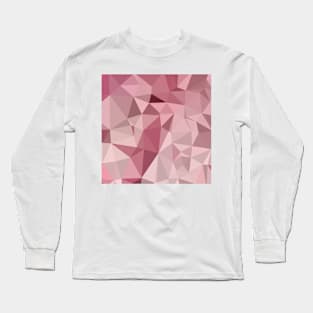 Carnation Pink Abstract Low Polygon Background Long Sleeve T-Shirt